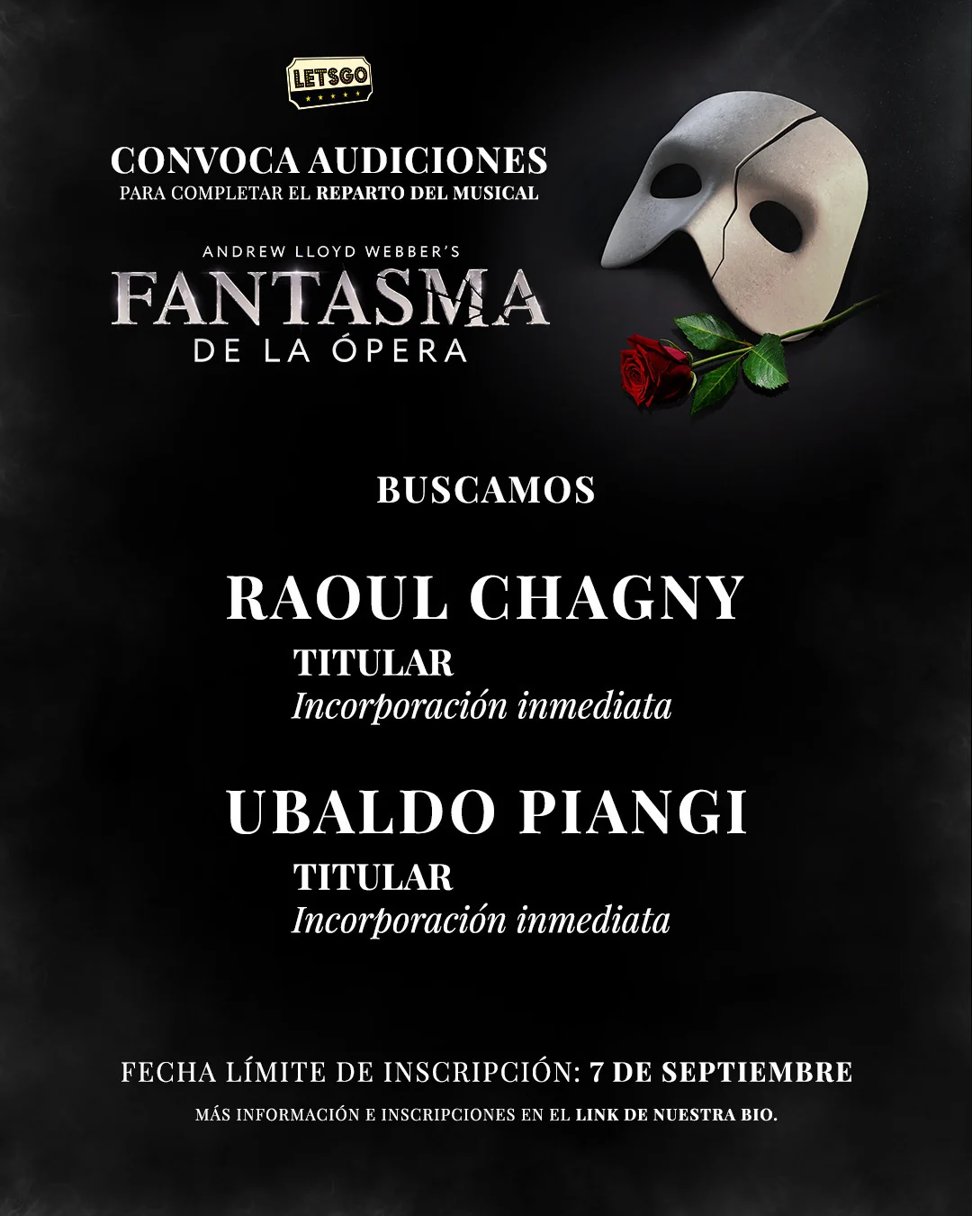 Casting: Raoul Chagny/ Ubaldo Piangi